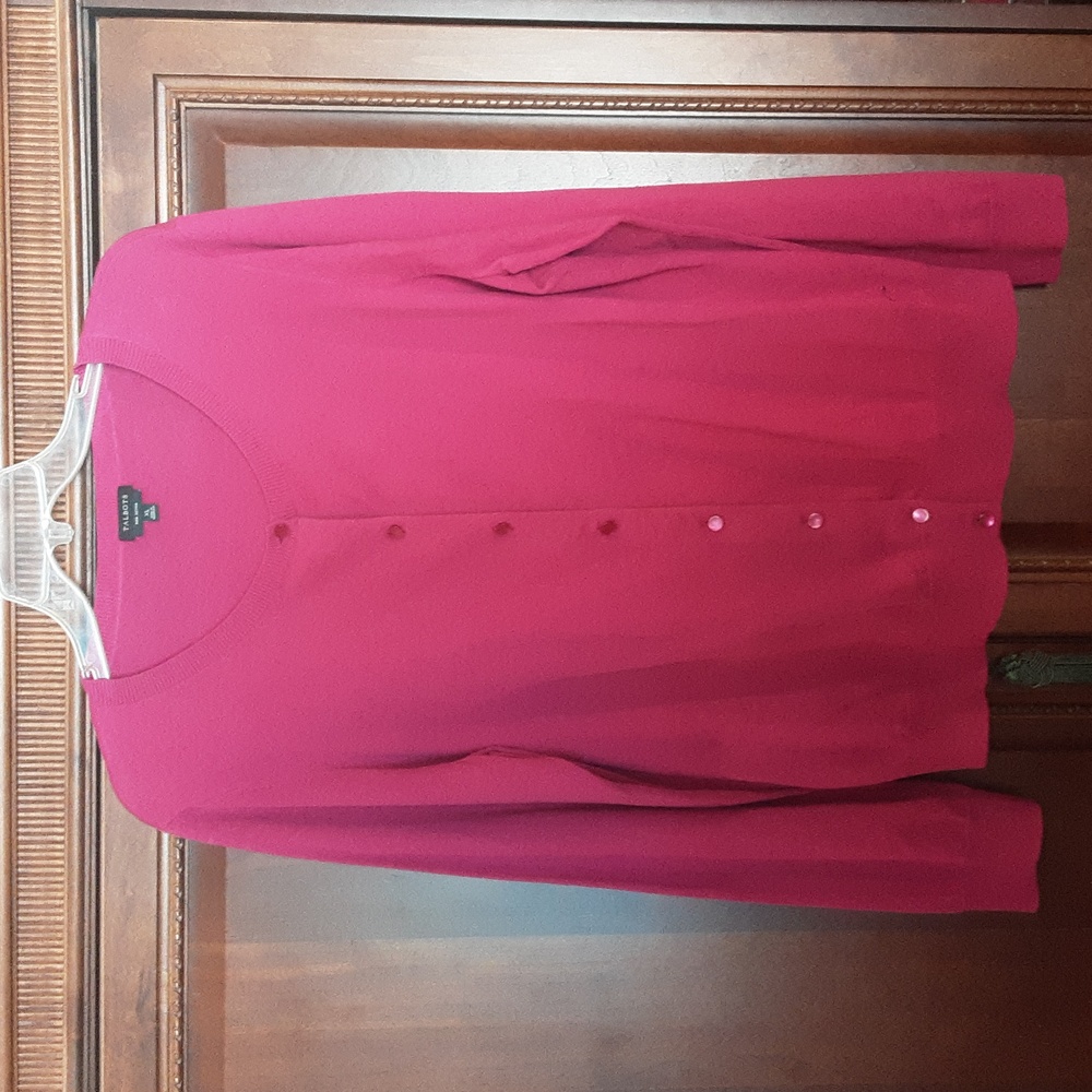 Hot Pink Talbots cardigan
